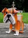 Bulldog Dog Planter Outdoor Garden Pot Ornament Patio Display For Flowers / Herbs - Quirky Gift Present