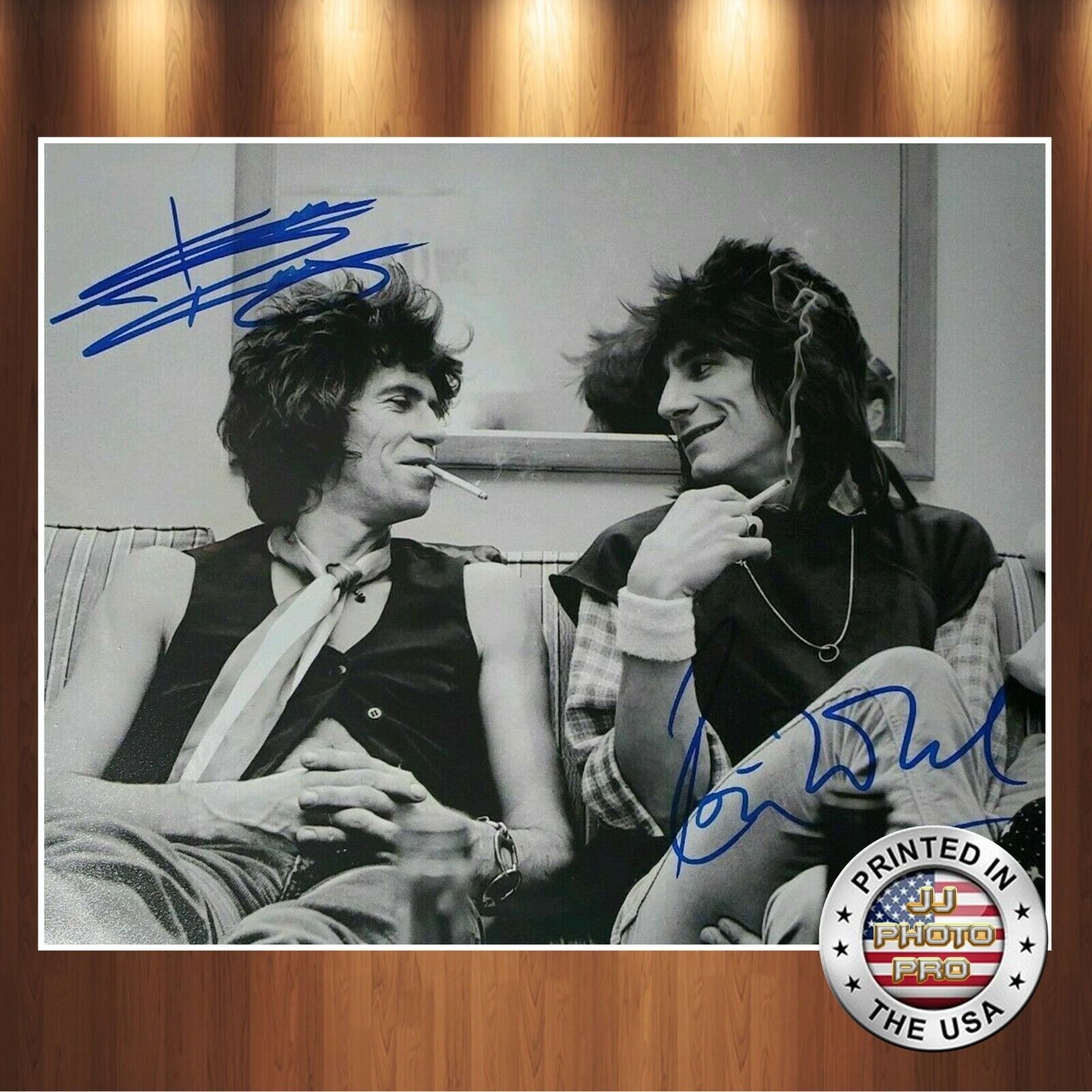 Keith Richards Ronnie Woods Autographed Signed 8x10 Photo Poster painting ROLLING STONES REPRINT