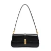 Classic Plain Color Leather Women's Shoulder Bag