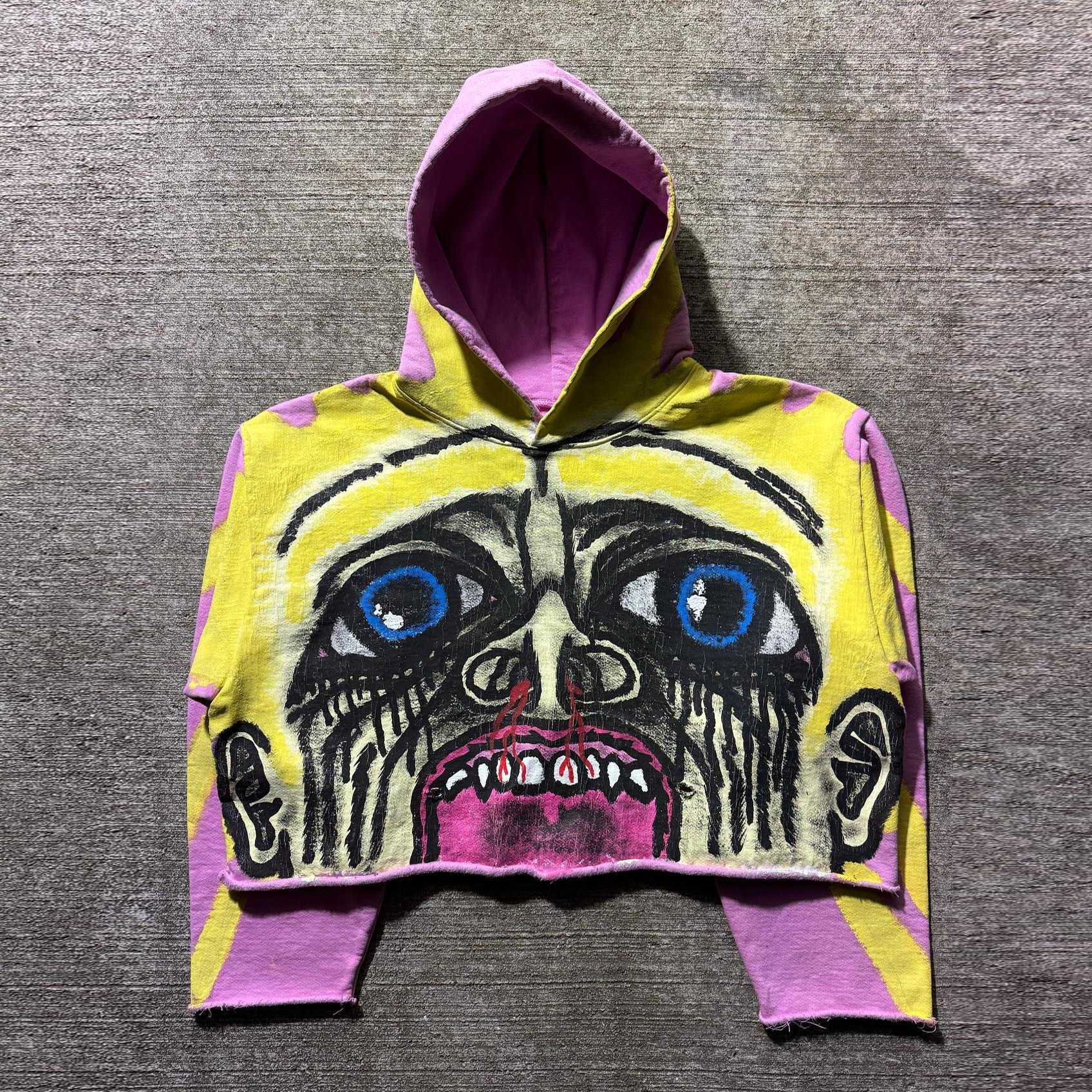 Graffiti cropped hoodie