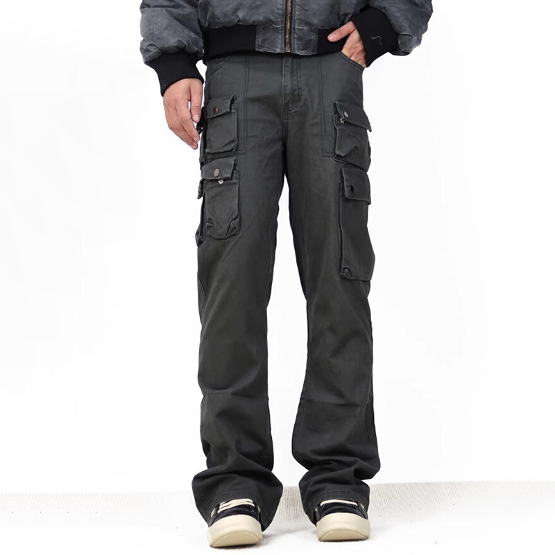 Sopula Unisex Men's Cleanfit Street Micro-Flared Cargo Pants