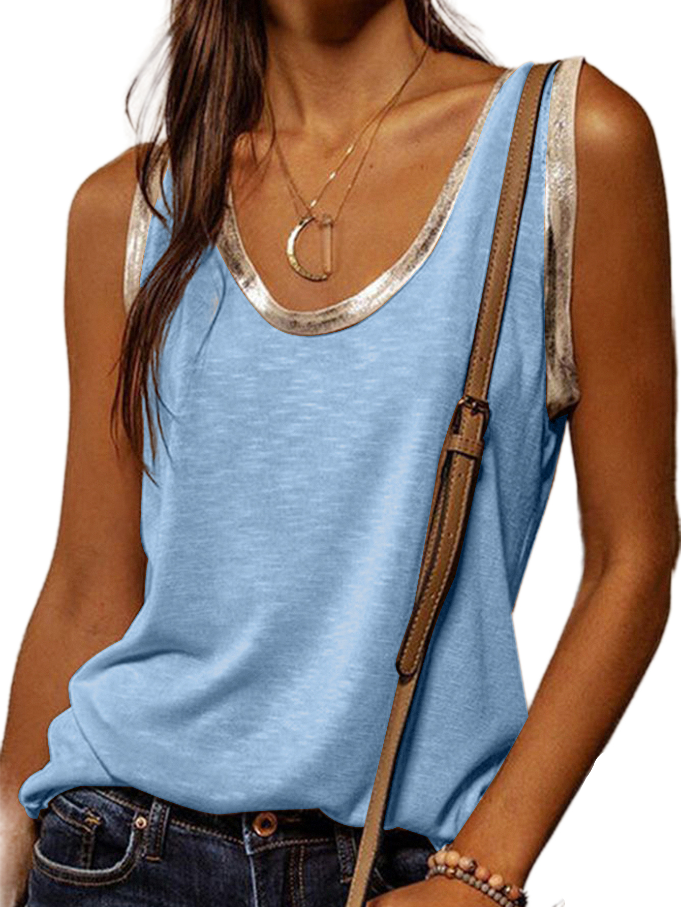 Contrast Trim Tank Top