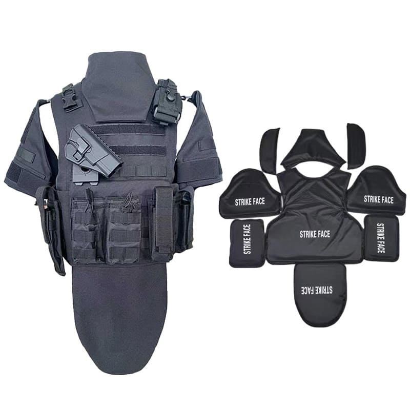 Tophellmetfan 1000D Oxford 3-layer Full-protection NIJ Level IV Bulletproof and Stab-proof Vest Full-protection Body Armor