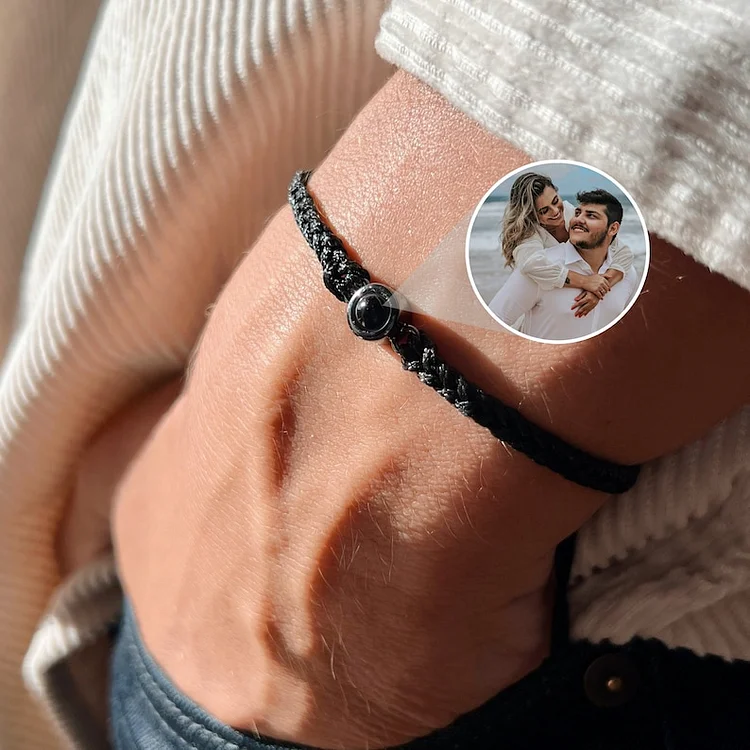 Photo bracelet • Couples bracelet • Projection bracelet • Boyfriend bracelet • Bracelet for him • Memorial bracelet • Gift for him