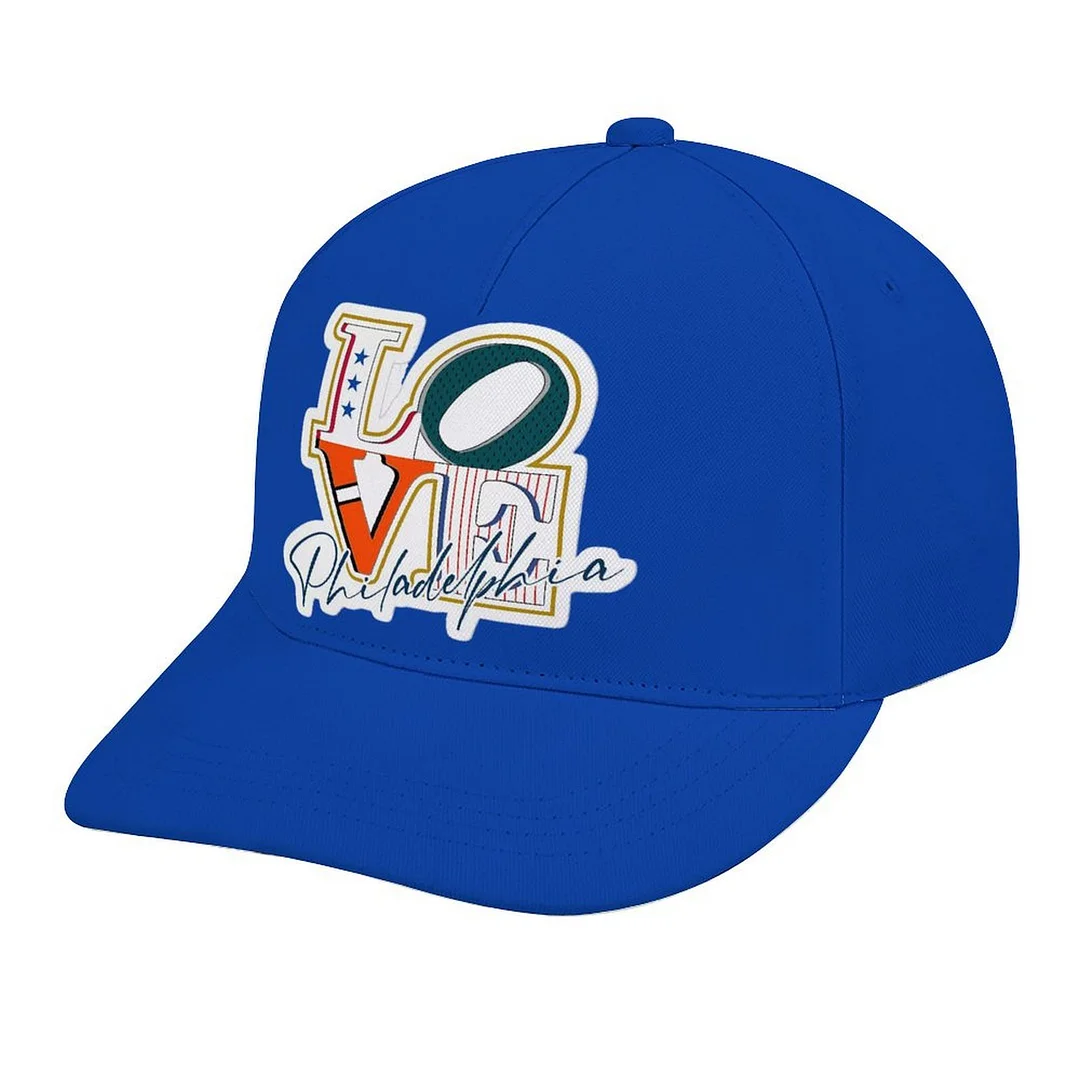 Men's and Women's Athletic Baseball Fitted Cap Philadelphia Phillies, Blue, Red