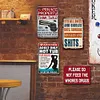 4PCS Warning - Metal Tin Signs(8*12Inch/12*16Inch)