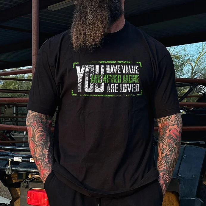 Livereid You Are Never Alone Printed Men's T-shirt - Livereid