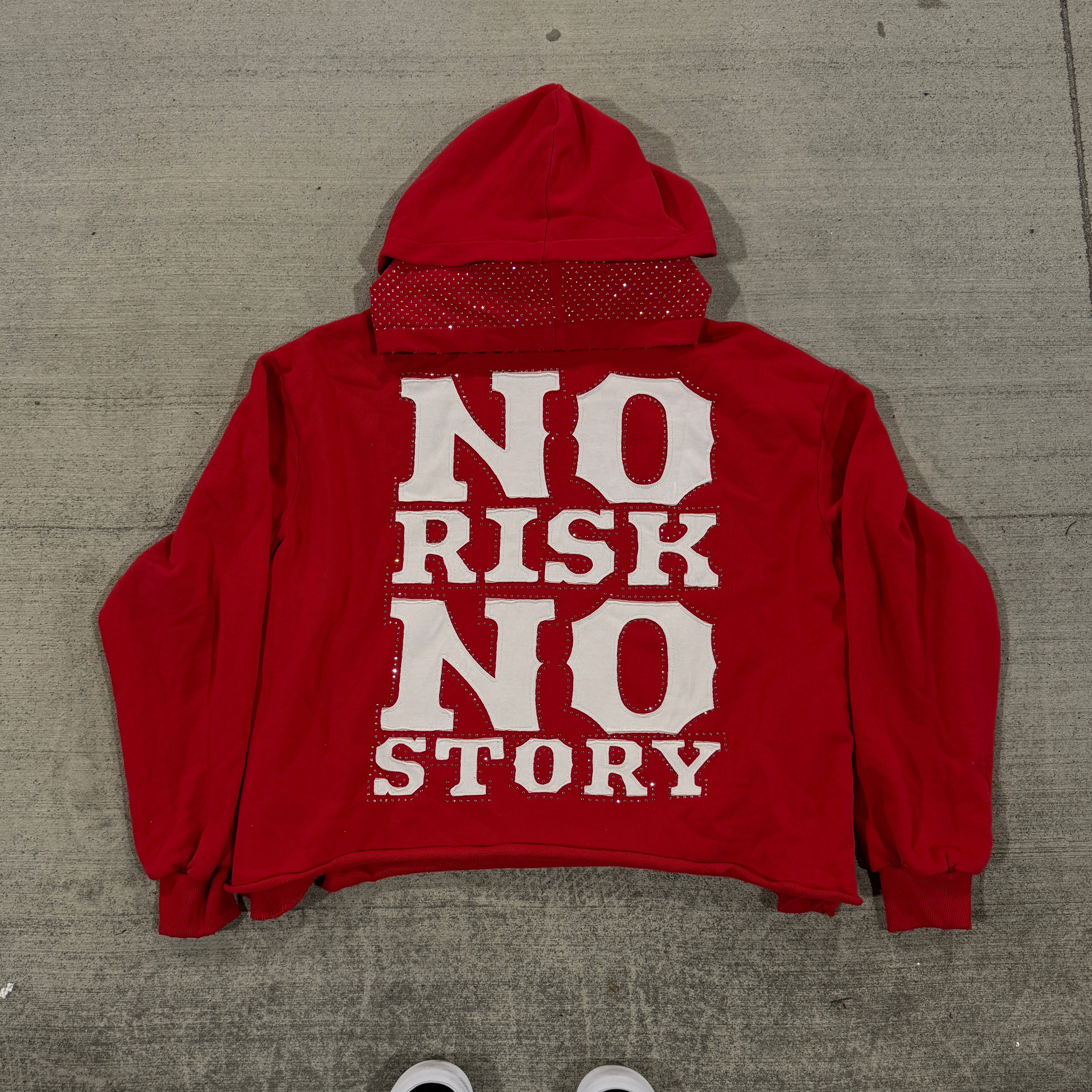 No risk no story double hooded hoodie