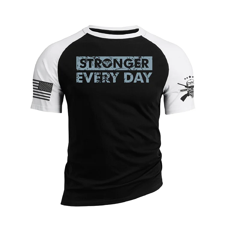 STRONGER EVERY DAY RAGLAN GRAPHIC TEE