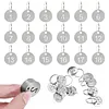 [US Local Warehouse] 25mm Number Tags with Rings 304 Stainless Steel Key ID Tag Hollow Round Metal Numbered Labels 1 To 500 for Restaurant Bar and Cafes
