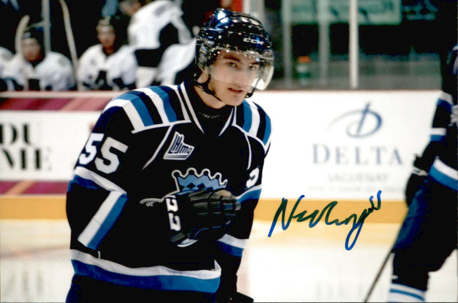 Nicolas Roy SIGNED 4x6 Photo Poster painting CHICOUTIMI SAGUENEENS / CAROLINA HURRICANES