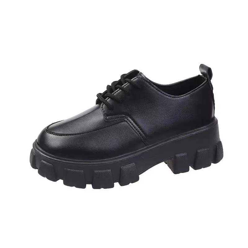 Breakj Breakj Small Leather Shoes Women 2025 British Wind Students Retro Thick-Soled Single Shoes Small Pine Shoes Women Mary Cherish Shoes