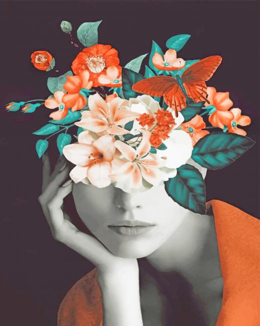 

Woman With Flowers Art – Paint By Numbers - 40*50CM, 501 Original