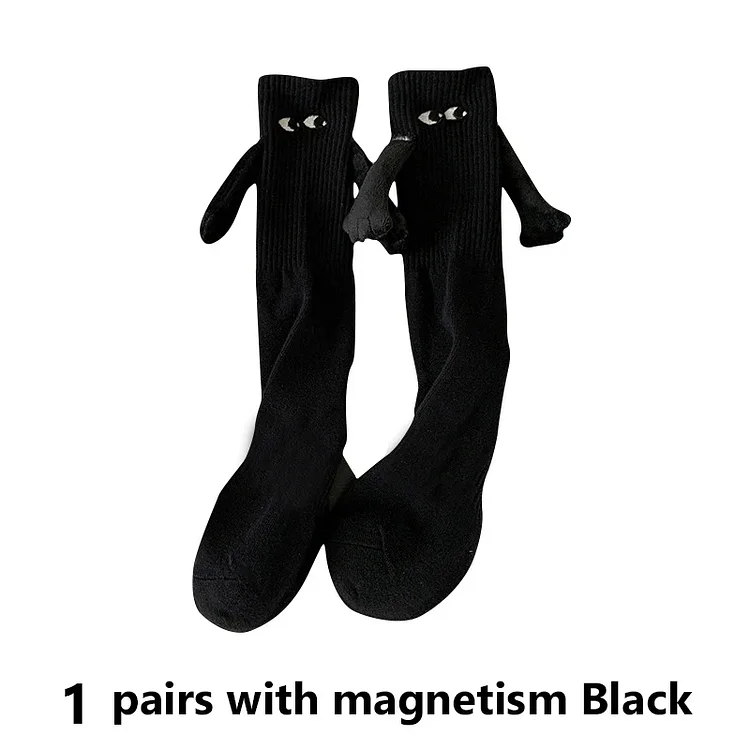Magnetic Attraction Holding Hands Couple Socks