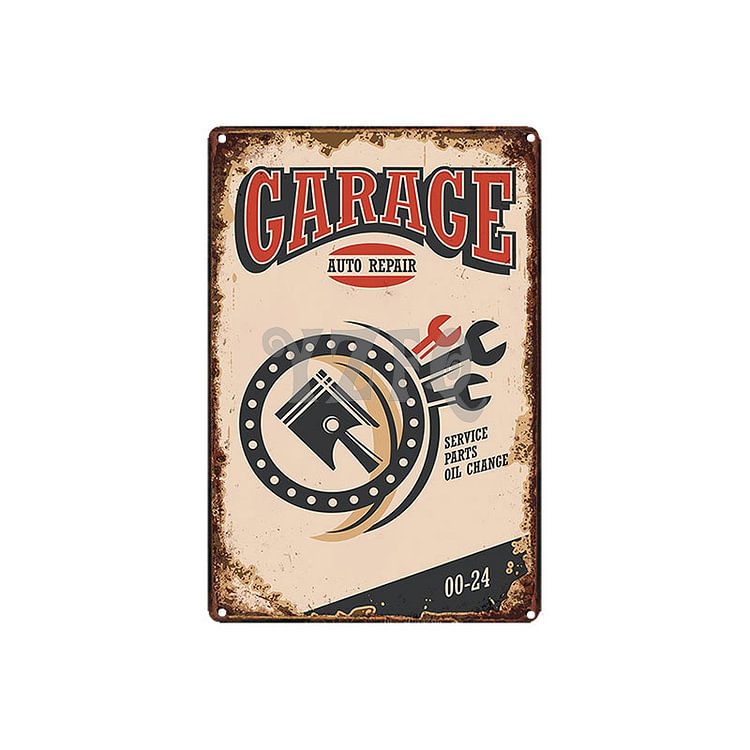 Garage - Enseigne Vintage Métallique/enseignes en bois - 20*30cm/30*40cm