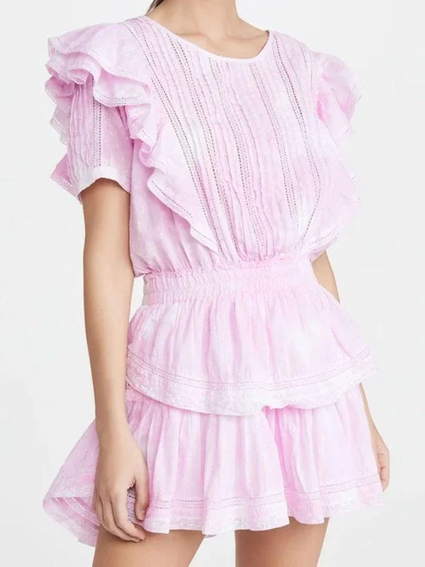 Lace Elelgant Embroidered Mini Dress