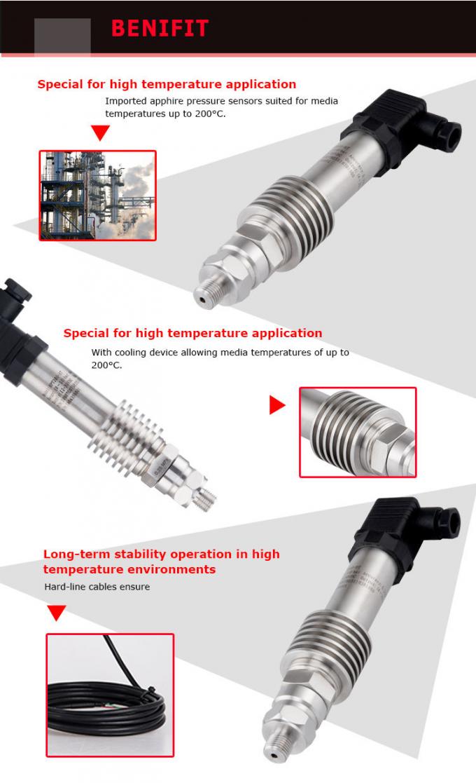 2000 Bar Pressure Sensor Transmitter 24VDC Thread DP Pressure Transmitter 0