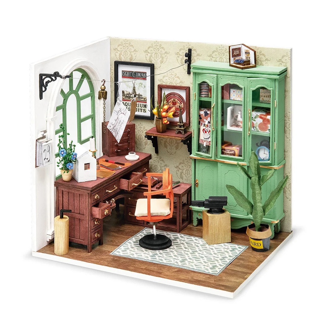 Rolife Jimmy's Studio DGM07 Home Office DIY Miniature Dollhouse 1:20