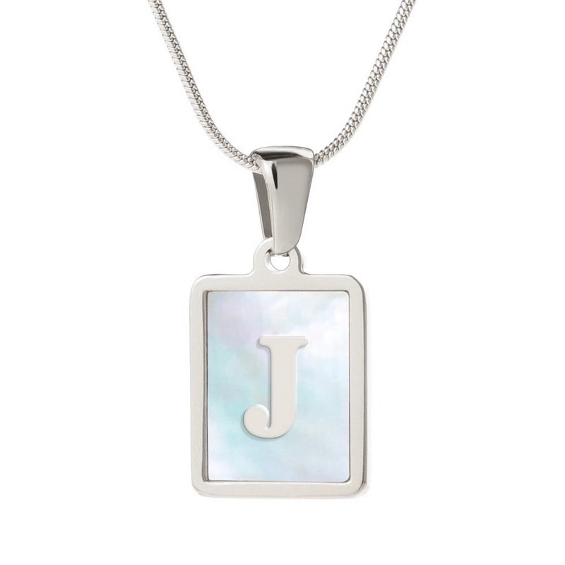 Stainless Steel 18K Gold Plated Casual Commute Plating Inlay Letter Shell Pendant Necklace