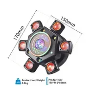 🎁Lumină cu cap mobil cu LED de 100W Lumină pentru scenă cu șase brațe RGBW Disco Party DJ Party DMX512 Telecomandă pentru DJ Bar, petrecere, nuntă