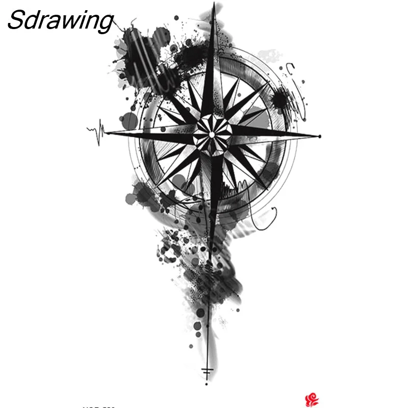 Sdrawing Waterproof Lasting Temporary Tattoo Flower Arm Tattoo Stickers Dark Hot Girl Snake Tiger Lion Fake Tattoo for Women Gifts 328-0