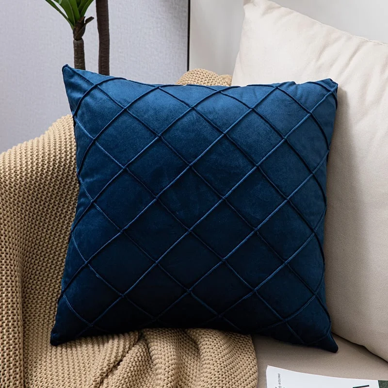 Velvet sofa throw pillow