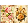 2pcs Diamond Painting -DIY Round Drill Roses and Letters