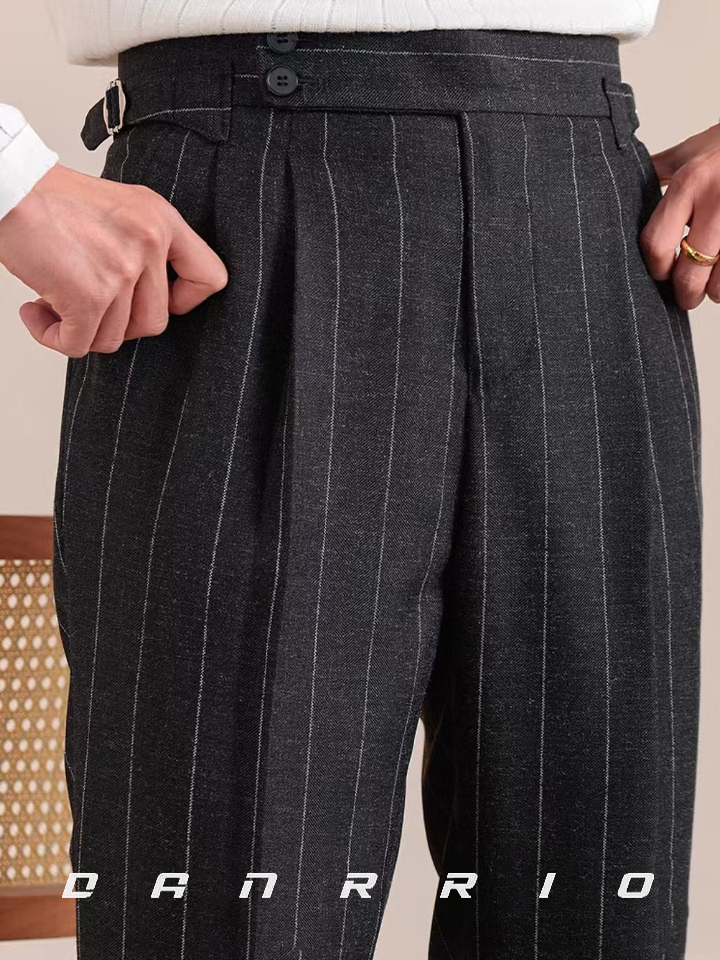 DANRRIO Italian Double Button New Stripes Business Casual Trousers DANRRIO.COM DANRRIO