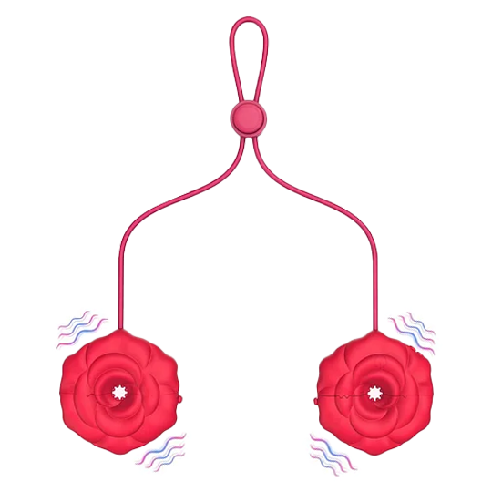 【Subscribers-Only Clearance】9 Vibrations Nipple Clamps With Chain Bdsm Adult Sex Toys By Rose Toy