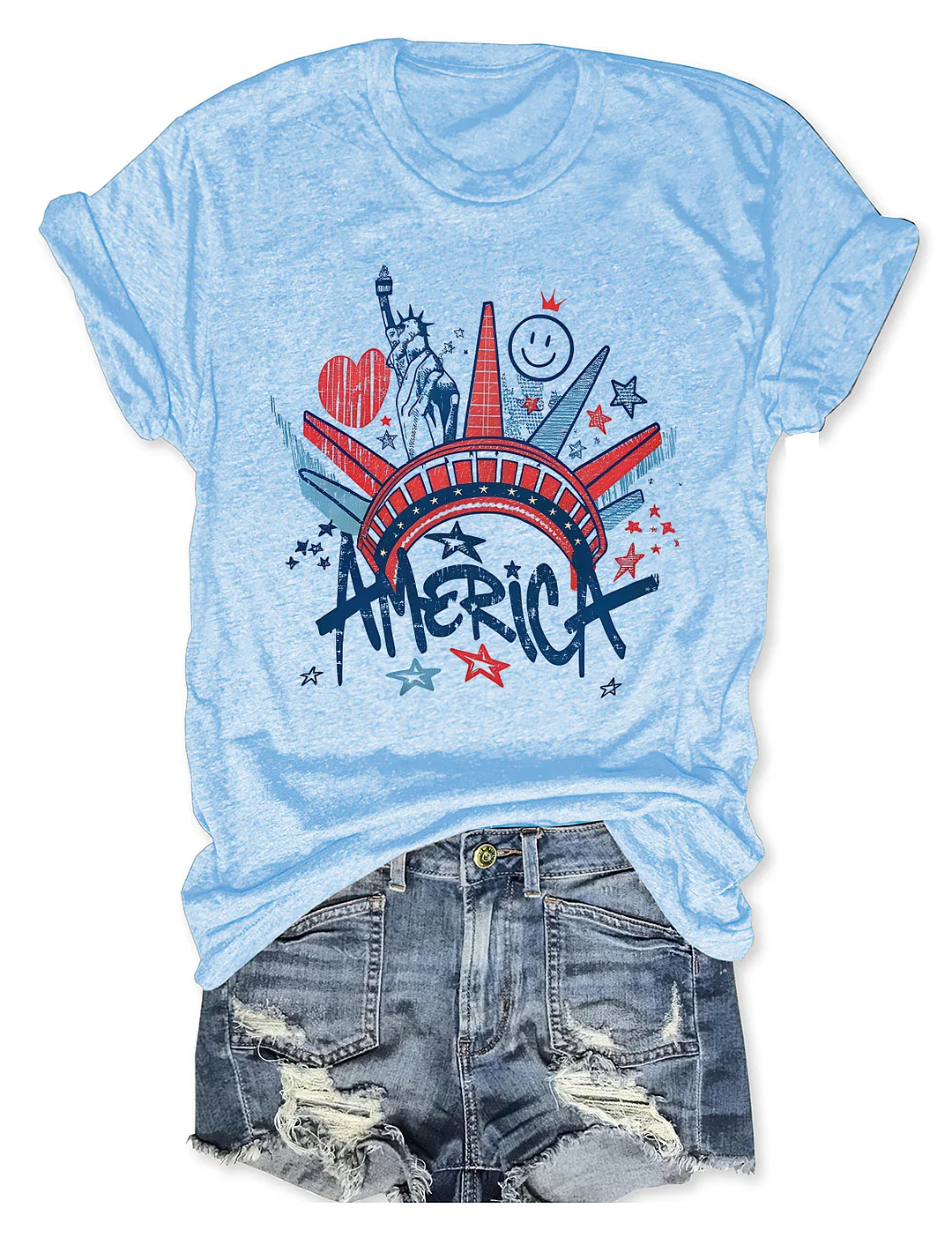 4th Of July Statue Of Liberty T-shirt