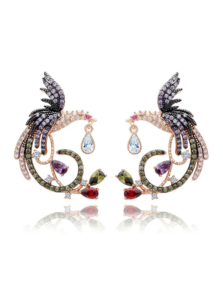 Arrival Jewelry Clear Phoenix Stud Earrings