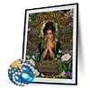 Forest Prayer Lady Special Shaped 5D DIY Partial Drill Diamond Painting Kits for Adults Beginners Home Decor Diamond Dots Paintings Diamond Art Kit 11.81x15.75inch