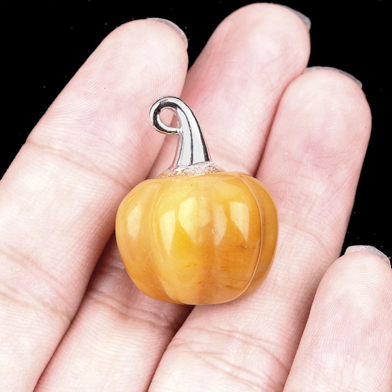 1 Piece 16*20mm Alloy Natural Stone Pumpkin Pendant Jewelry Accessories