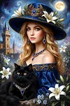 Luxury AB Velvet Diamond Painting Kit - Beauty and the Kitten