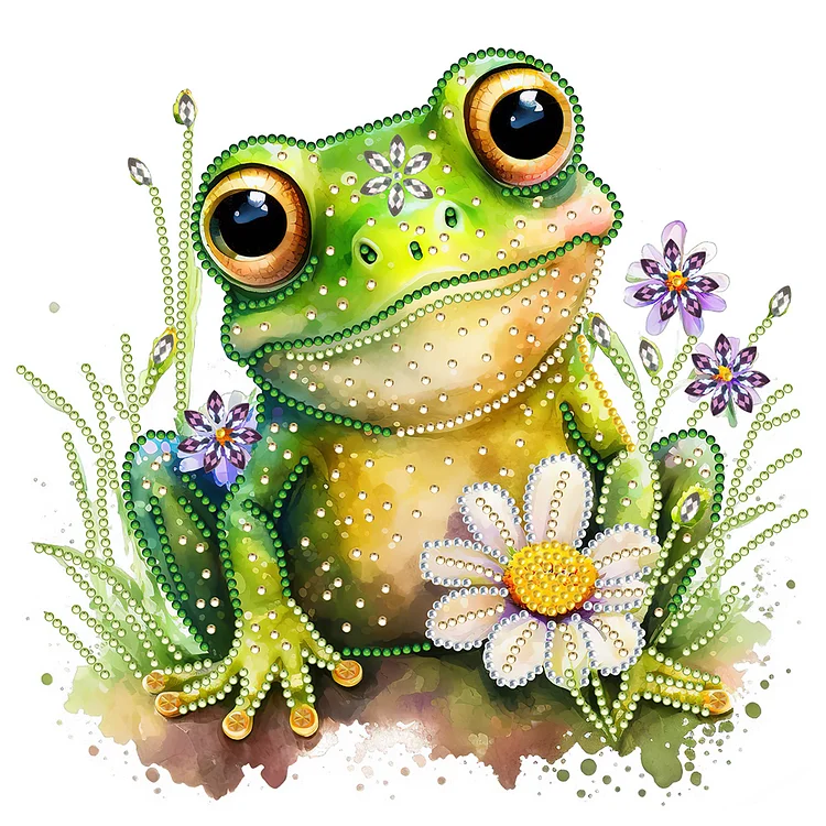 Pond Frog 30*30CM (Canvas) Special Drill Diamond Painting gbfke