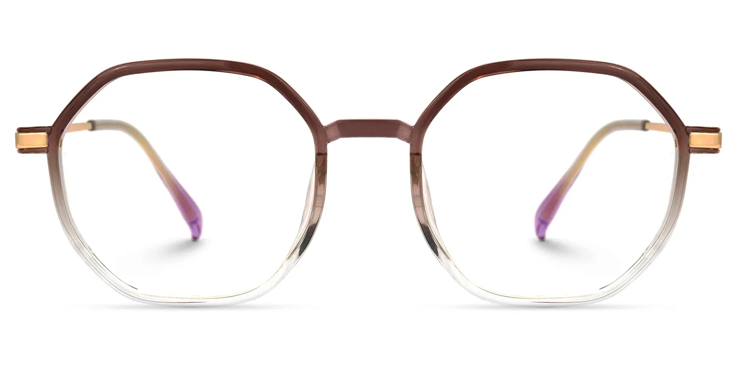 Wenona Braun Kristall Geometrisch Brille Braun