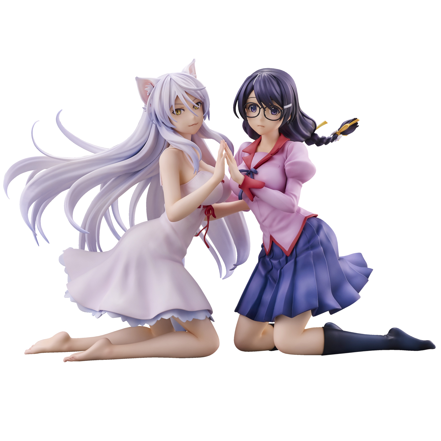 Union Creative - 4589642715894 Black Hanekawa & Tsubasa Hanekawa Statue(GK) (Adult 18+)-