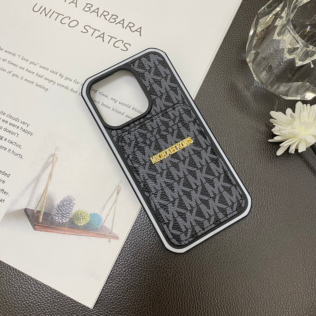 Luxury MK Back Card Slot Leather Apple iPhone Case