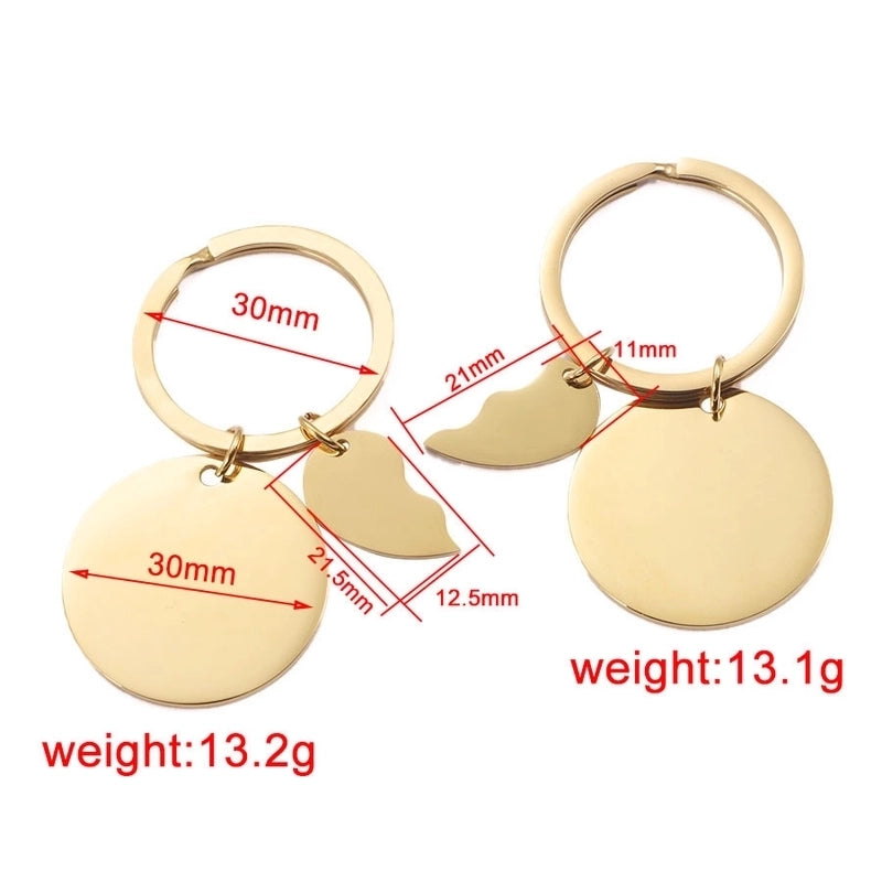 Minimalist Classic Style Solid Color Titanium Steel Unisex Bag Pendant Keychain