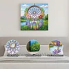 (25x25cm)DIY Dreamcatcher Framed Handmade Pearl Painting Art Craft Kit Living Home Decor