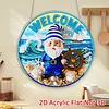 Gnome DIY Diamond Painting Hanging Pendants Acrylic Crafts Kit for Home Wall Decor