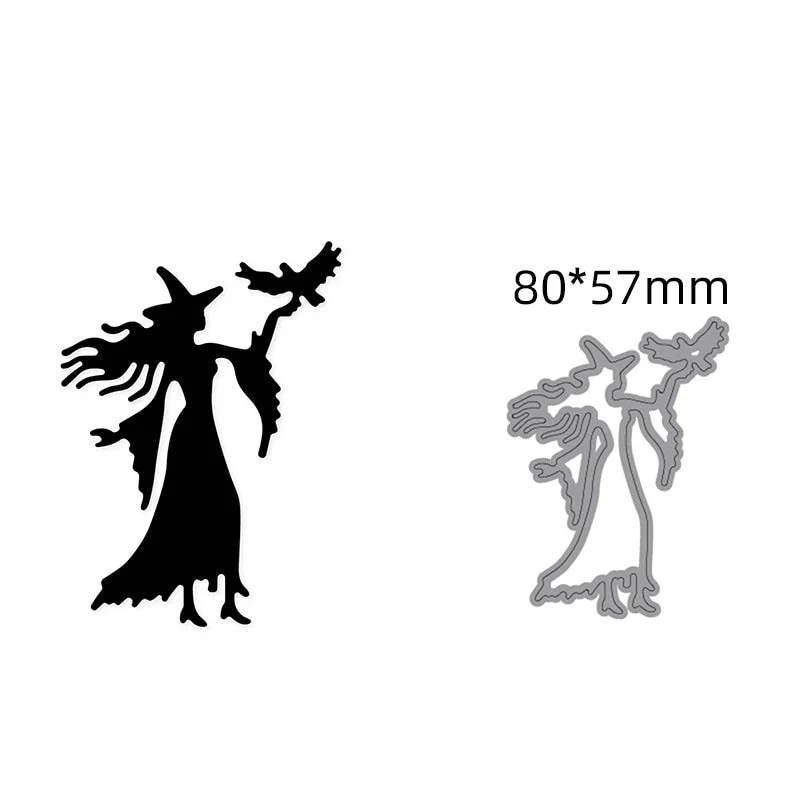 Metal Cutting Dies Halloween Magic Witch 2021 New Craft Dies Stencils Dies For DIY Scrapbooking Paper photo Cards Embossing Dies