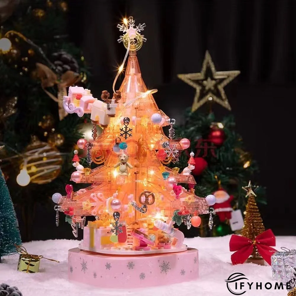 Building Blocks Crystal Christmas Tree Music Box | IFYHOME