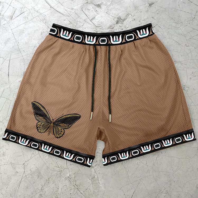 Street Style Butterfly Print Sweat Shorts