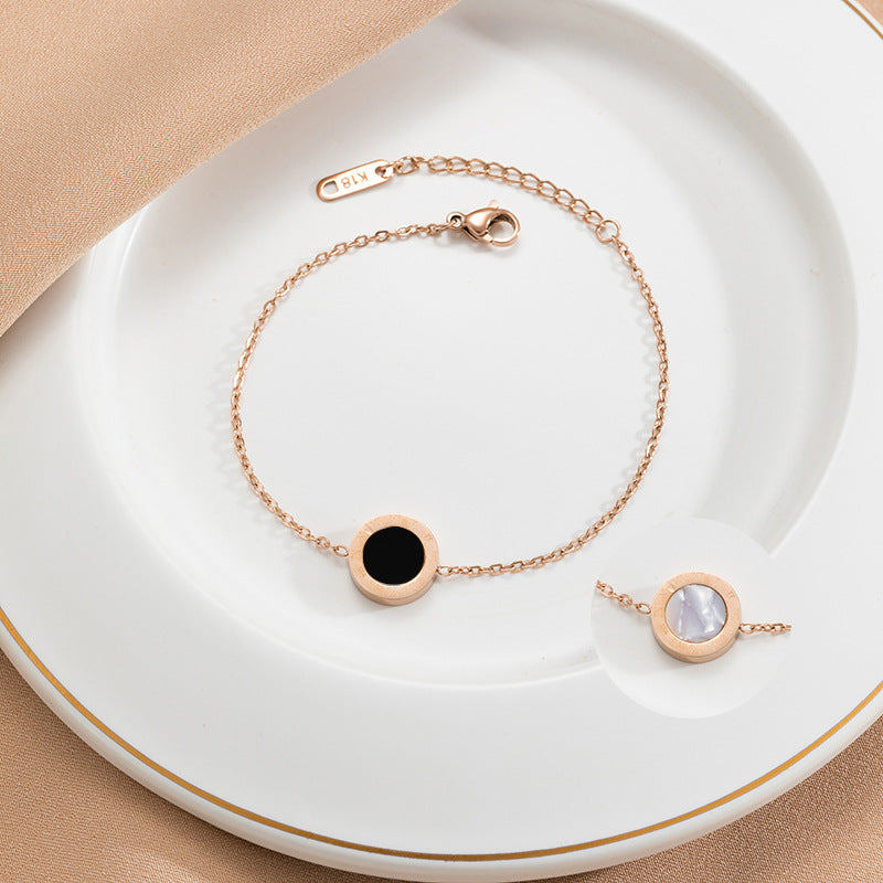 Women Geometric Titanium Steel 18K Gold Plated Bracelets