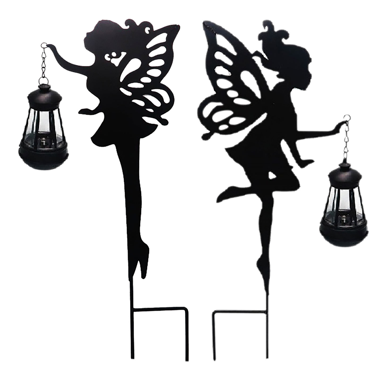 

Solar Powered Lights - Waterproof LED Garden Stake Light - Fairy Silhouette, Single mount left, 501 Original