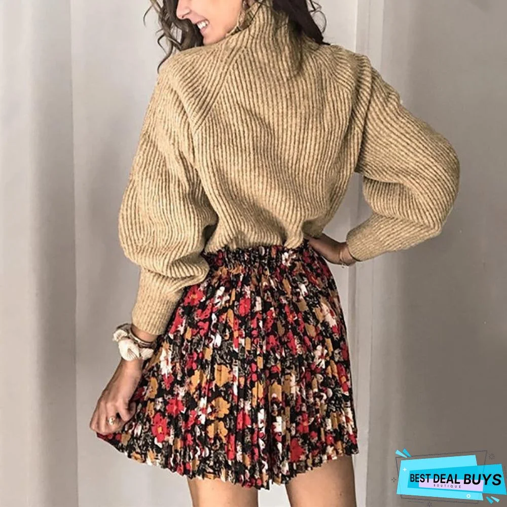 High Neck Winter Casual Sweaters