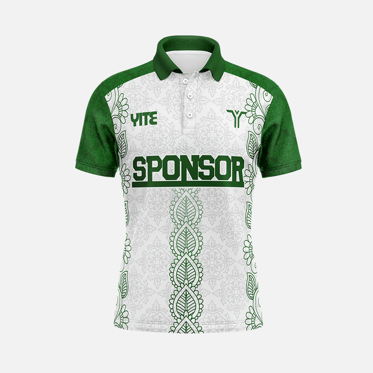 YITE | LP24-008-Green And White Polo Shirts Uniform