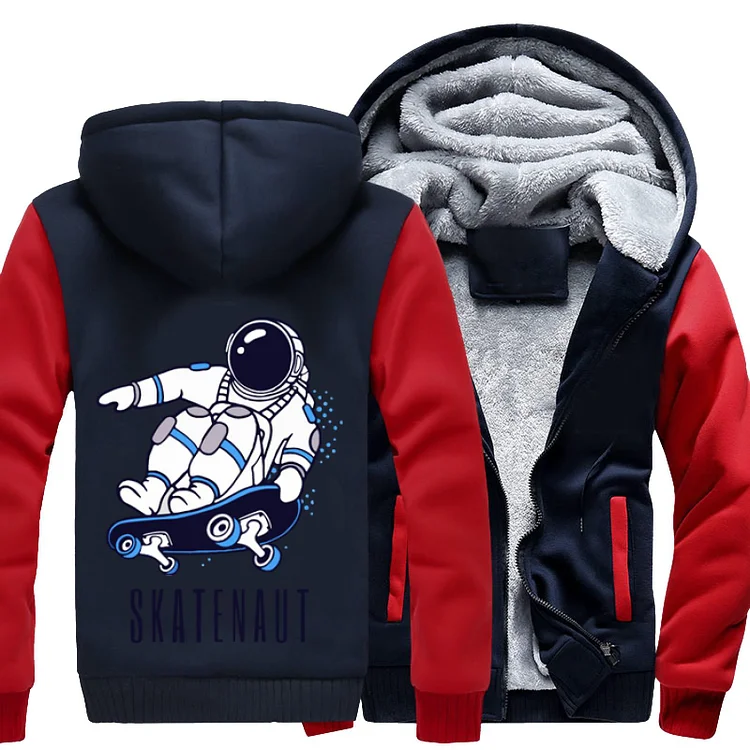 Astronaut Skateboard, Skateboarding Fleece Jacket