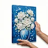 (20x30cm)DIY Flower Vase Framed Handmade Pearl Painting Art Craft Kit Living Home Decor